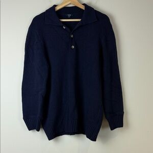 Benson Navy Blue Knit Sweater Size Medium
